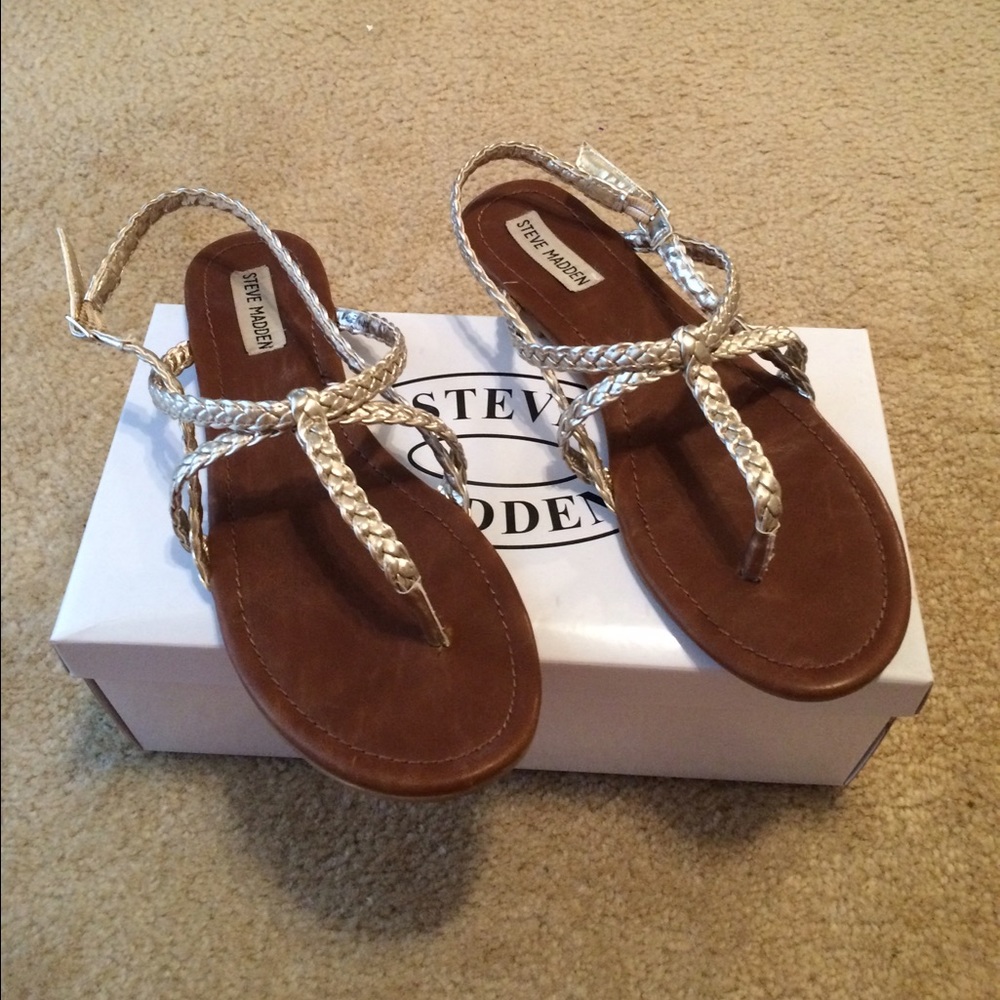 Steve Madden gold sandals